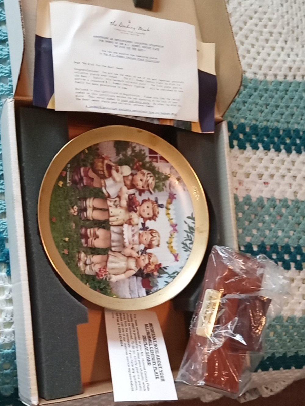 Vintage 1993 Hummel Century Plate With Stand